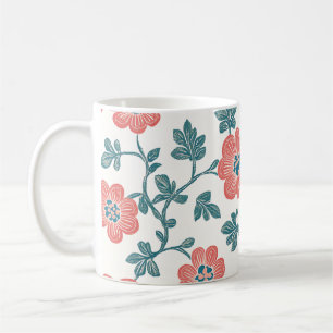 Taza De Café Zinnias Rojas