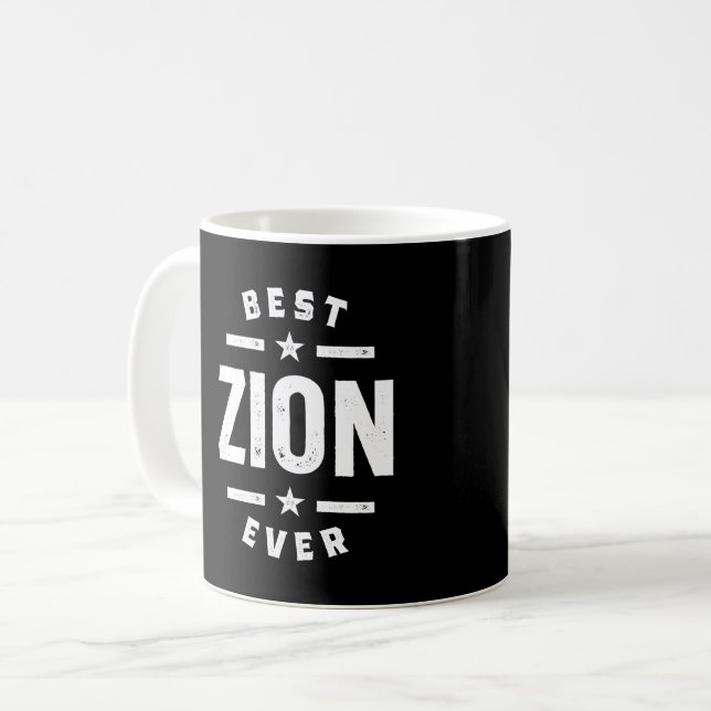 Taza De Café Zion Personalized Name Birthday Gift (Anverso izquierdo)