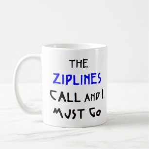 Taza De Café ziplines llama a café mug