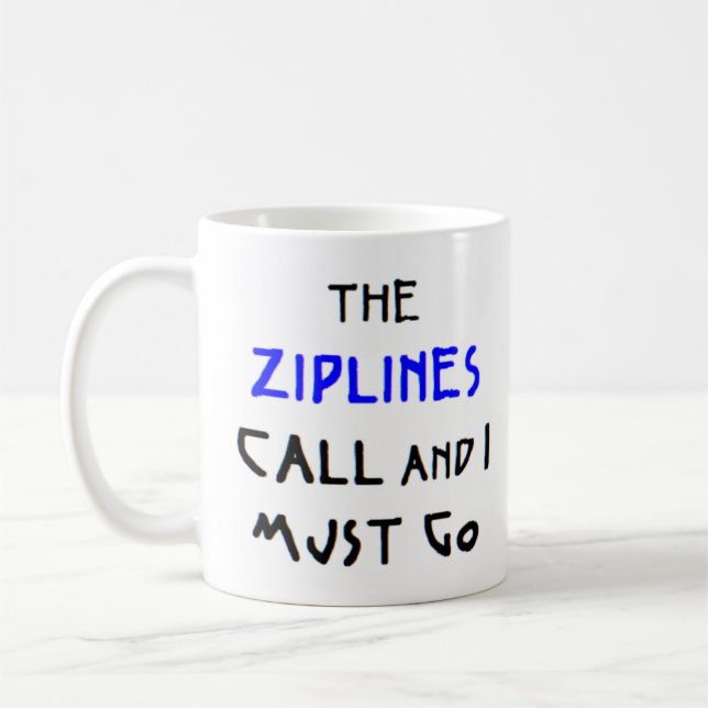 Taza De Café ziplines llama a café mug (Izquierda)