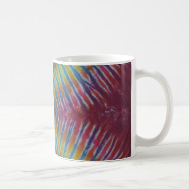 Taza De Café Zipper V-Pattern Tie Dye Stripes (Derecha)
