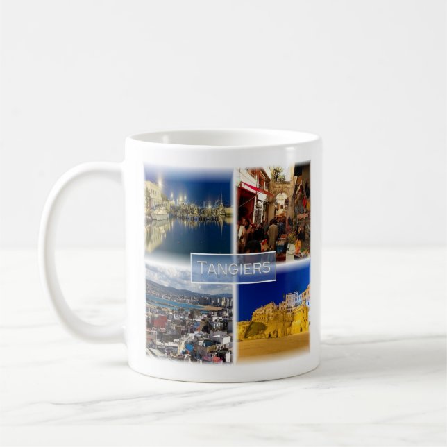 Taza De Café zMA012 TANGIERS, Mosaic, Marruecos, África, Café M (Izquierda)