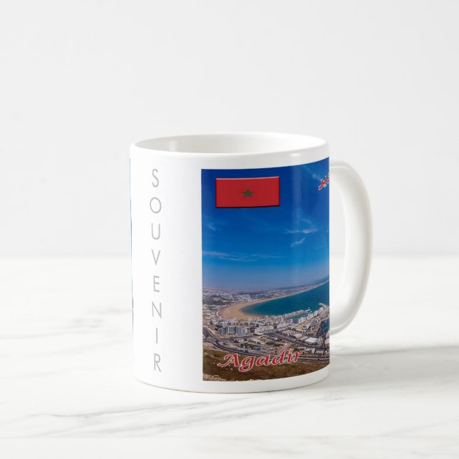 Taza De Café zMA026 AGADIR, Marruecos, África, (Anverso derecho)