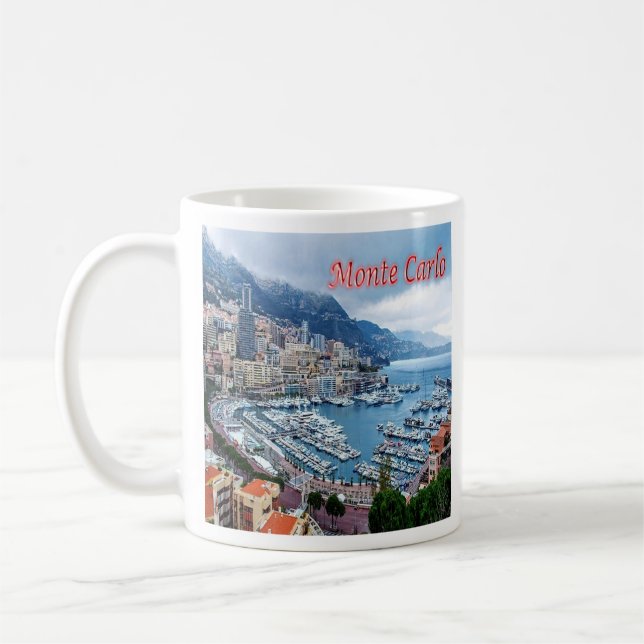 Taza De Café zMC018 MONTE CARLO Panorama, Mónaco, (Izquierda)
