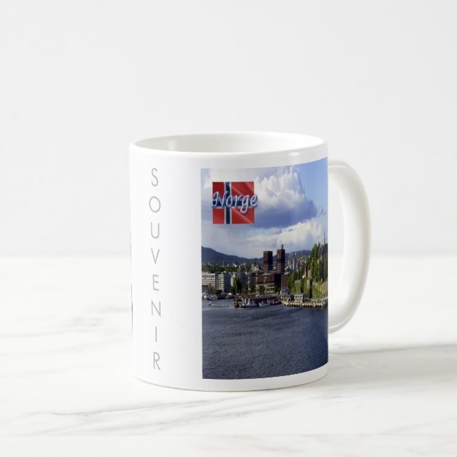Taza De Café zNO004 OSLO, Noruega, Europa, (Anverso derecho)