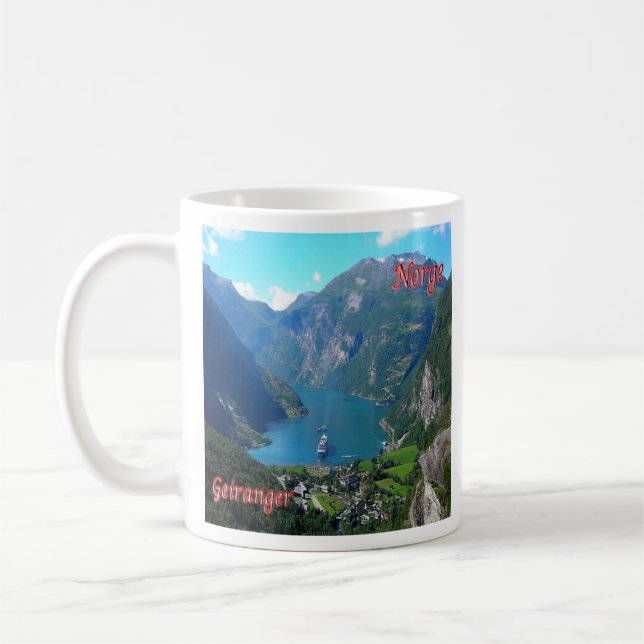 Taza De Café zNO005 GEIRANGER, Noruega, Europa, (Izquierda)