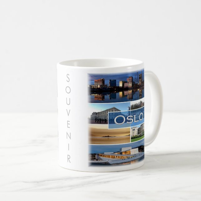 Taza De Café zNO006 OSLO, Noruega, Europa, (Anverso derecho)