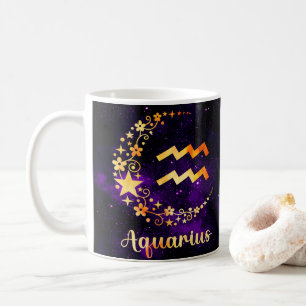 Taza De Café Zodiac Aquarius Design Coffee Mug Cup