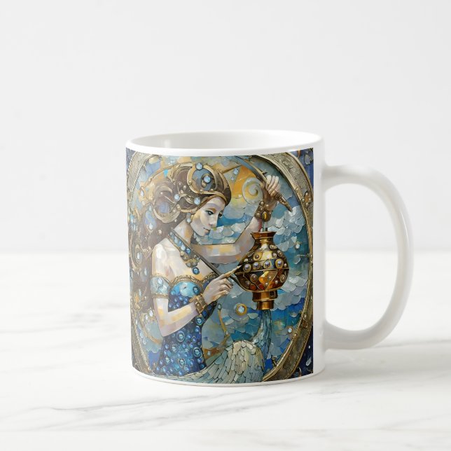 Taza De Café Zodiac - Aquarius El Aguador (Derecha)