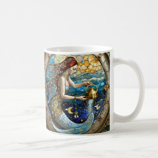 Taza De Café Zodiac - Aquarius La Sirenita Del Alumno