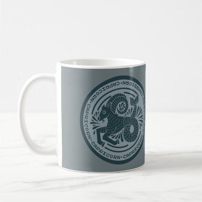 Taza De Café Zodiac Capricorn Símbolo de café Mug (Izquierda)
