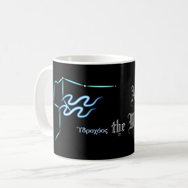 Taza De Café Zodiac Constellation Aquarius Coffee Mug (Anverso izquierdo)