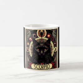 Taza De Café Zodiac Gato Intenso Escorpio