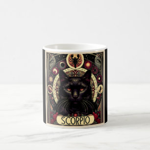 Taza De Café Zodiac Gato Intenso Escorpio