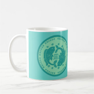 Taza De Café Zodiac Pisces Símbolo café Mug