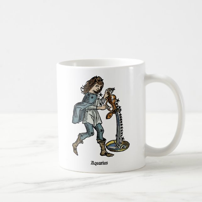 Taza De Café Zodiaco: Acuario, 1482 (Derecha)