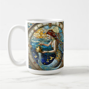 Taza De Café Zodíaco - Acuario La Portadora de Agua Sirena