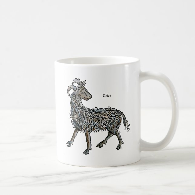 Taza De Café Zodiaco: Aries, 1482 (Derecha)