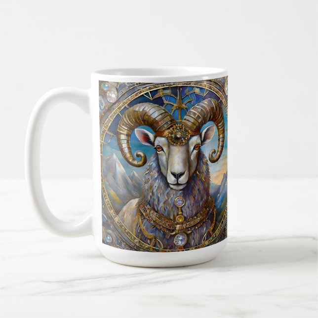 Taza De Café Zodíaco - Aries El Carnero (Izquierda)