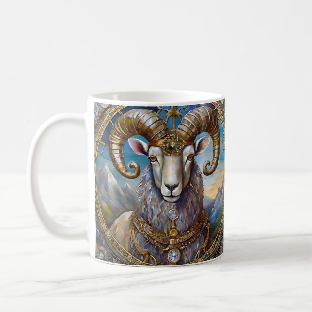Taza De Café Zodiaco - Aries The Ram (Izquierda)