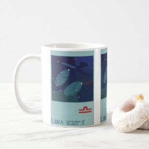 Taza De Café Zodiaco Astrología Libra Escala Constelación Vinta