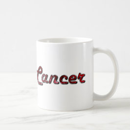 Taza De Café Zodiaco contra el cáncer en Ruby Gemstone