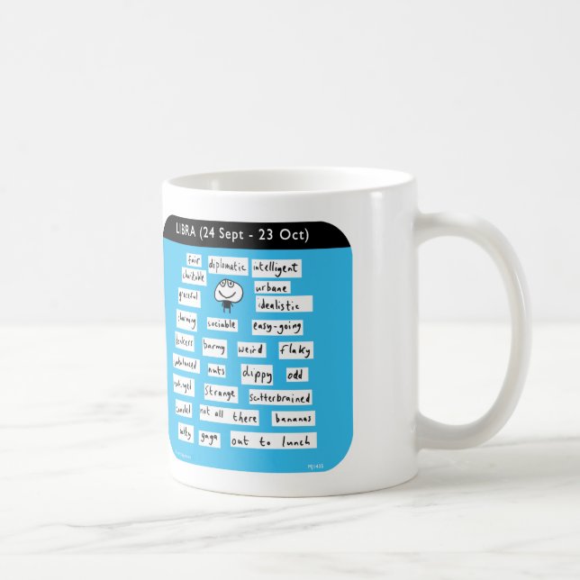 Taza De Café Zodiaco del starsign del libra MJ1435 (Derecha)