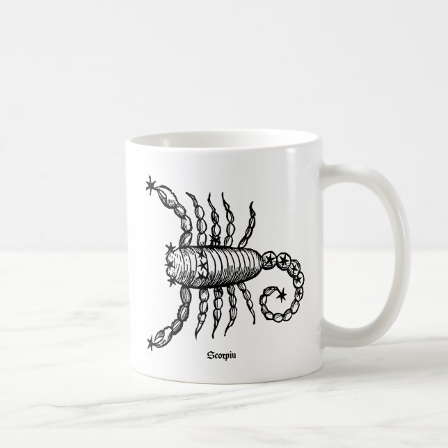 Taza De Café Zodiaco: Escorpión, 1482 (Derecha)