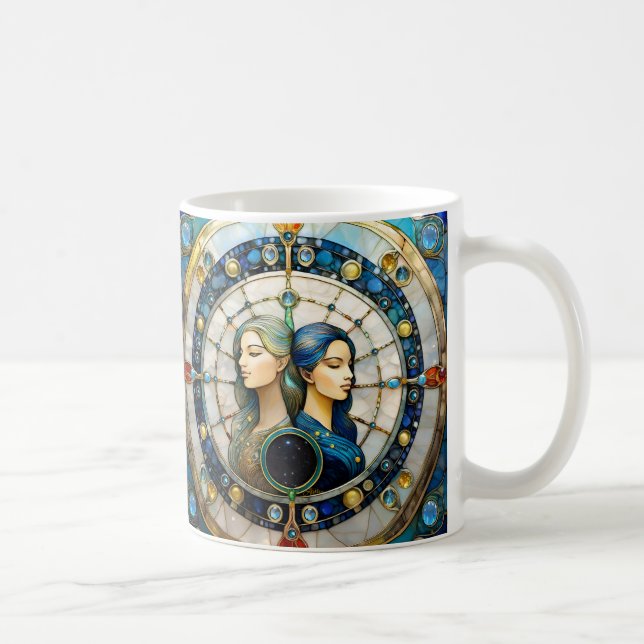 Taza De Café Zodiaco - Géminis Los Gemelos (Derecha)