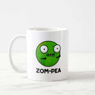 Taza De Café Zom-pea Funny Halloween Zombie Pea Pun