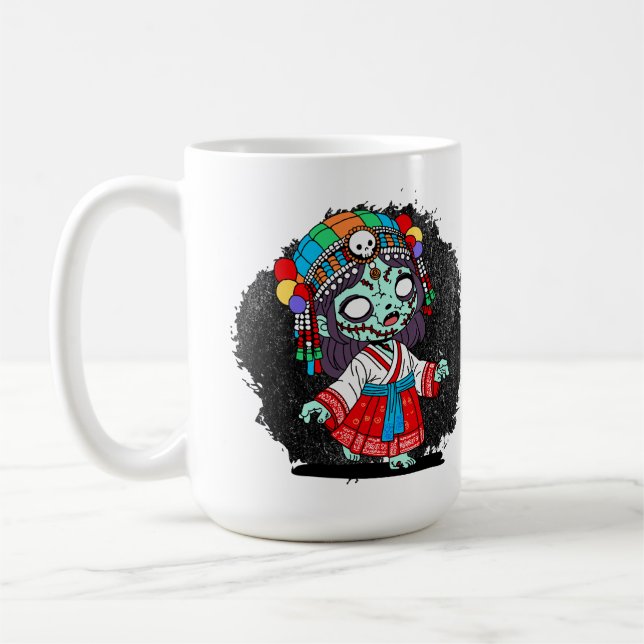 Taza De Café Zombie coreano lindo (Izquierda)
