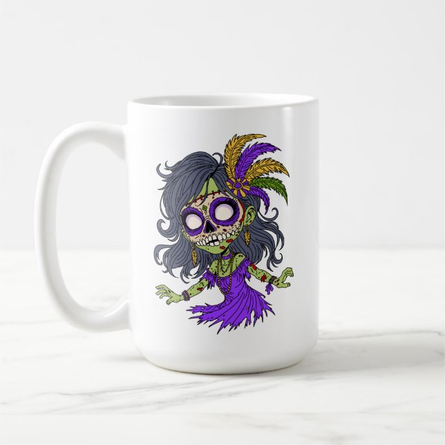 Taza De Café Zombie de Mardi Gras (Izquierda)