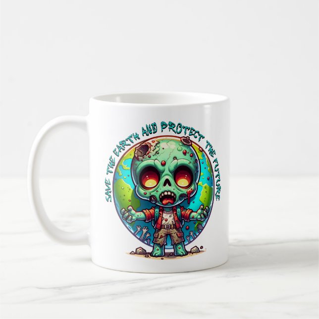 Taza De Café Zombie del Día de la Tierra (Izquierda)
