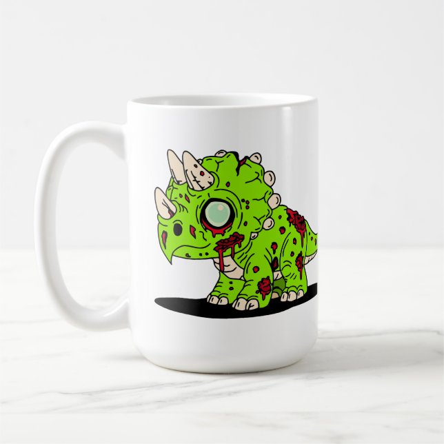 Taza De Café Zombie Triceratops (Izquierda)