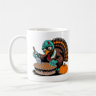 Taza De Café Zombie Turquía quiere la pista de calabaza