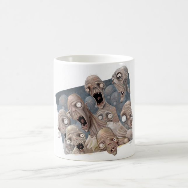 Taza De Café Zombis asustados (Centro)