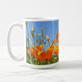 Taza De Café Zomers gevoel van wilde oranje bloemen.