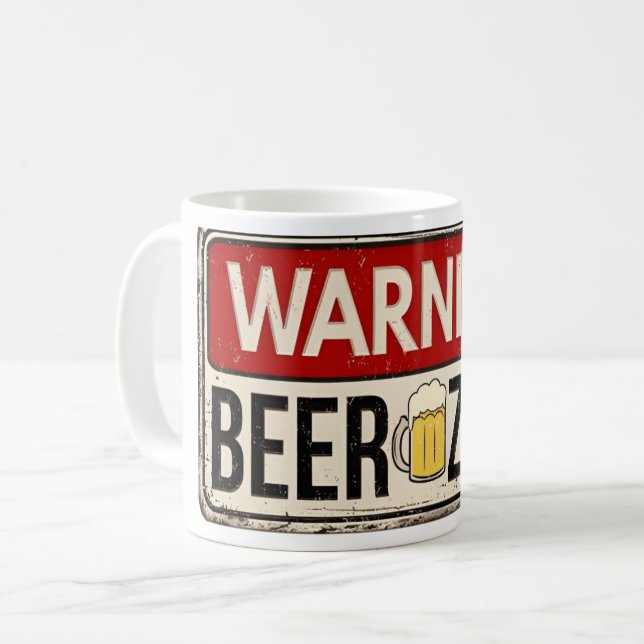 Taza De Café Zona de Cerveza Mug (Anverso izquierdo)