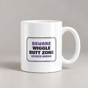 Taza de café Zona de Culo de Zigzag Besos por Dela