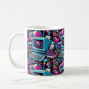Taza De Café Zona de juegos Retro Tech: Una odisea nostálgica d