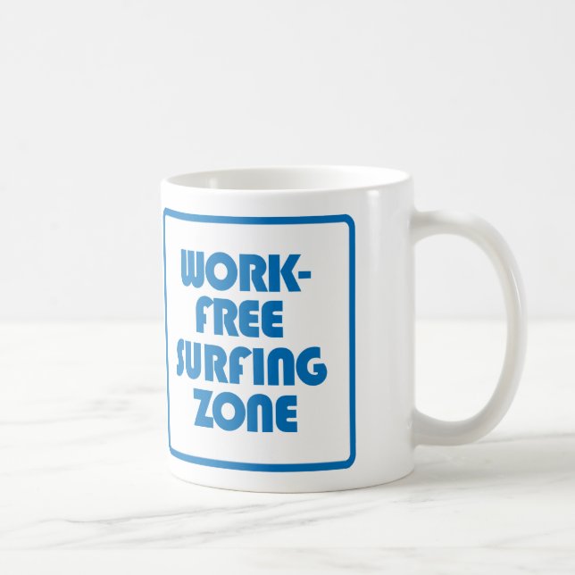Taza De Café Zona de Surfing libre de trabajo (Derecha)