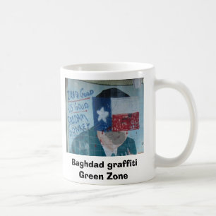 Taza De Café Zona verde de la pintada de Bagdad
