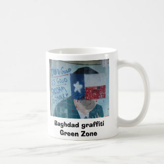 Taza De Café Zona verde de la pintada de Bagdad
