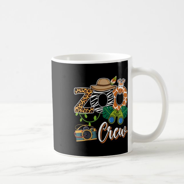 Taza De Café Zoo Giraffe Crew Safari Animal Zoo Keeper Kids Fie (Derecha)