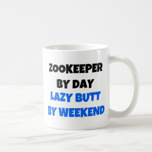 Taza De Café Zookeeper por Day Lazy Butt Weekend