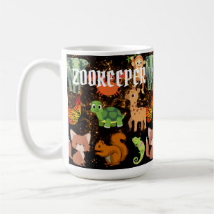 Taza De Café Zookeeper Safari Wildlife Animales africanos de sa