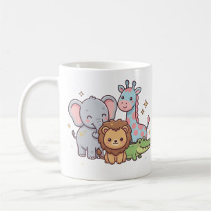 Taza De Café Zoológico Animal Adorable Kawaii Niño Diversión Sa