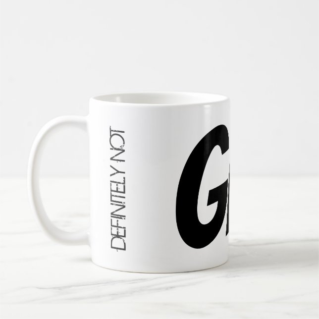 Taza De Café Zoom Meeting Tea Mug "¡Definitivamente no GIN!" (Izquierda)