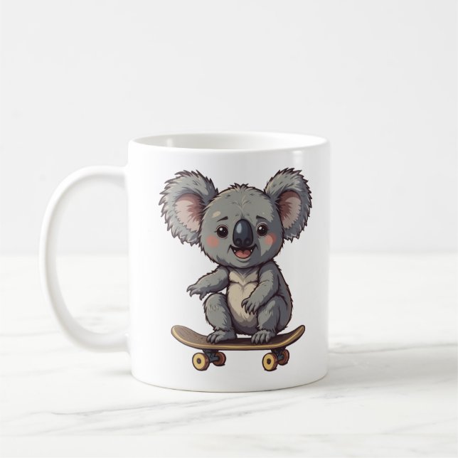 Taza De Café Zooming Koala en Wheels (Izquierda)
