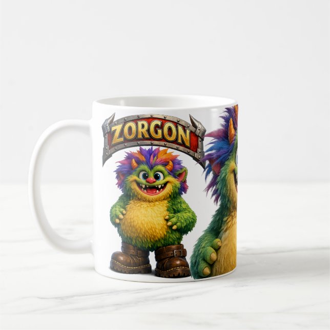 Taza De Café Zorgon Monstruo Divertido (Izquierda)